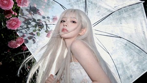 银发花影少女