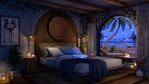 安静海边小屋房间