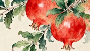 石榴花带鱼屏双屏