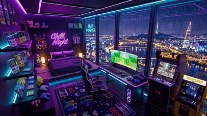 雨夜游戏房间
