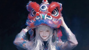 舞龙狮女孩