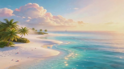 蓝色海滩