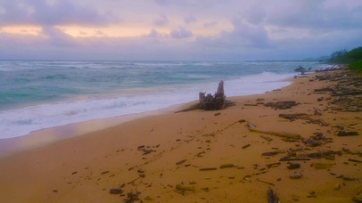 4K唯美沙滩海浪