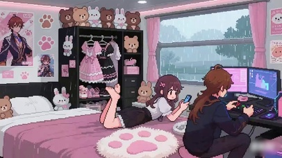 在房车里和偶像打游戏