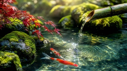 禅意竹管流水