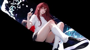 指尖立冰板鞋少女