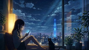 少女和她的猫