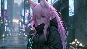 可爱猫耳少女