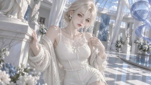 唯美金发清纯二次元美女