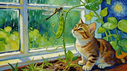 雨天猫咪