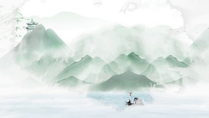 中国风清新水墨风景