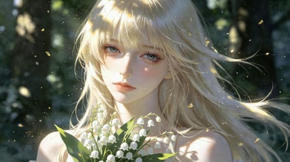 林间铃兰金发二次元美少女