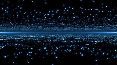 蓝色流动光斑粒子