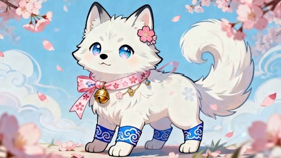 樱花下萌宠