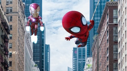 Q版 钢铁侠 蜘蛛侠