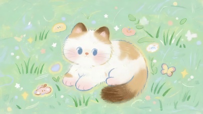 草地上猫咪