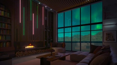 舒适的豪宅 北极光景观