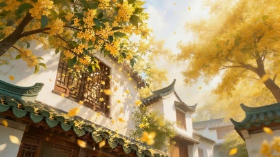 秋天的桂花树