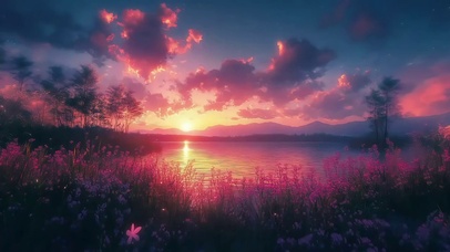 湖光山色 绚丽美景