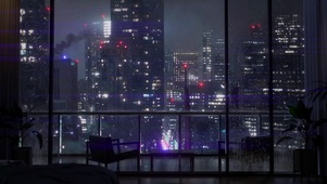 都市雨夜房间
