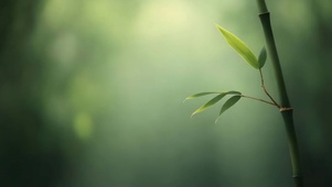 护眼治愈 极简风竹叶