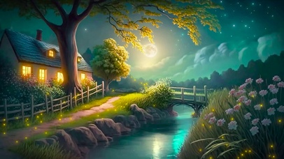 月下门前小桥流水