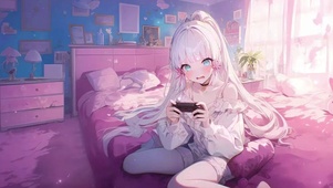 玩游戏美少女