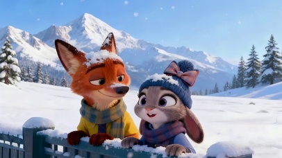 雪景朱迪和尼克