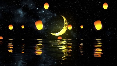 海上明月升孔明灯