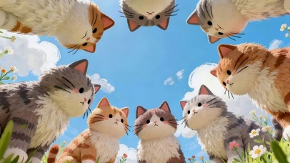 来自猫咪的俯视