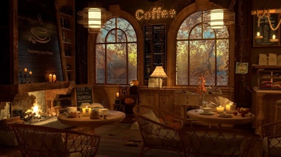 窗外落叶咖啡厅