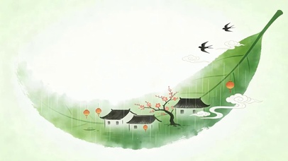 雨天古风树木