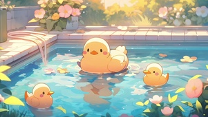 泳池小鸭