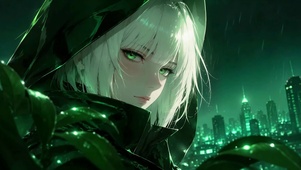 少女雨夜赛博都市