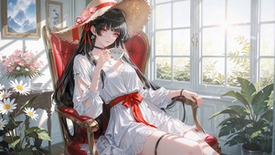 阳光房间里的下午茶千咲