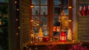 温馨冬雪圣诞小屋