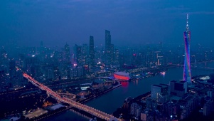 4K 高清 广州珠江新城夜景