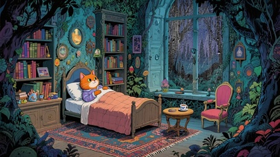【雨景】喵博士的森林小屋