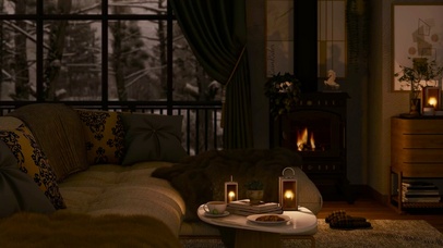 雪天安静温馨小屋