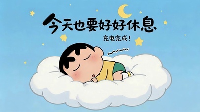 今天要好好休息