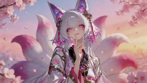 可爱九尾女孩
