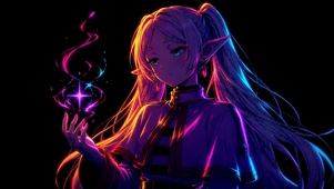 赛博霓虹精灵美少女芙莉莲