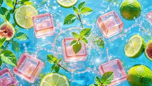 夏日限定的薄荷柠檬冰饮