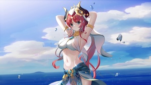 妮露与浪花共舞
