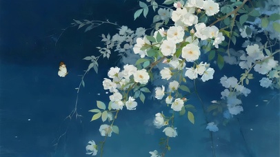 白色小花朵