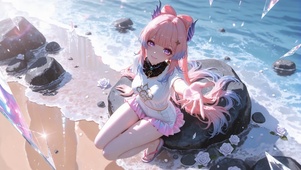 沙滩少女