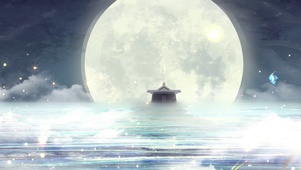 星空浪漫月亮璀璨动态背景