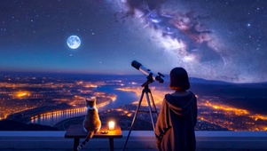 夜观星空
