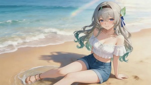 夏天海滩女孩