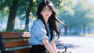 清纯斯文气质少女